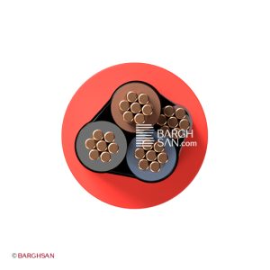 کابل مقاوم در برابر آتش نیمه افشان 3 در 2.5 به علاوه 2.5 یاقوت زاویه رو به رو