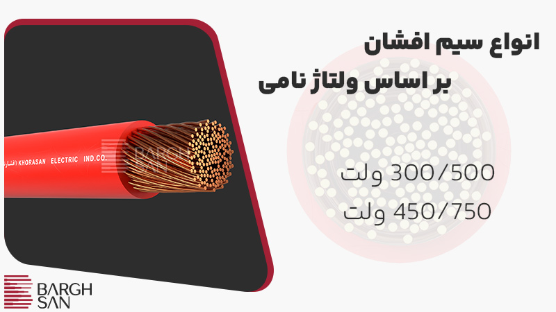 انواع سیم افشان
بر اساس ولتاژ نامی
