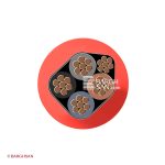 کابل مقاوم در برابر آتش نیمه افشان 4 در 1.5 به علاوه 1.5 یاقوت زاویه رو به رو