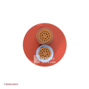 کابل سیلیکونی افشان 2 در 2.5 یاقوت زاویه رو به رو