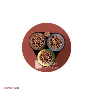 کابل سیلیکونی افشان 3 در 1.5 فویل و درین وایر زاویه رو به رو