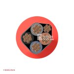 کابل مقاوم در برابر آتش نیمه افشان 4 در 2.5 به علاوه 2.5 یاقوت زاویه رو به رو