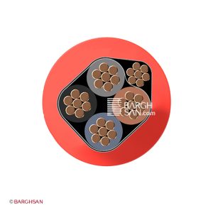 کابل مقاوم در برابر آتش نیمه افشان 4 در 4 به علاوه 4 یاقوت زاویه رو به رو