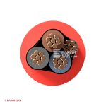 کابل مقاوم در برابر آتش نیمه افشان 3 در 4 به علاوه 4 یاقوت زاویه رو به رو