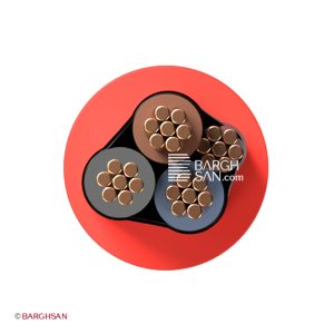 کابل مقاوم در برابر آتش نیمه افشان 3 در 4 به علاوه 4 یاقوت زاویه رو به رو