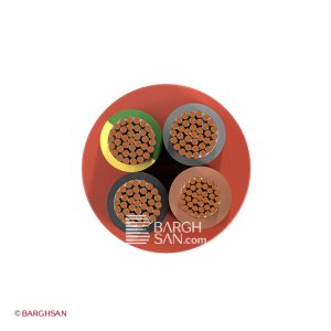کابل سیلیکونی 4 در 2.5 افشان یاقوت زاویه رو به رو